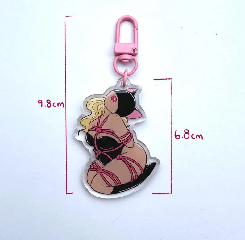 Rope Kitten Keychain