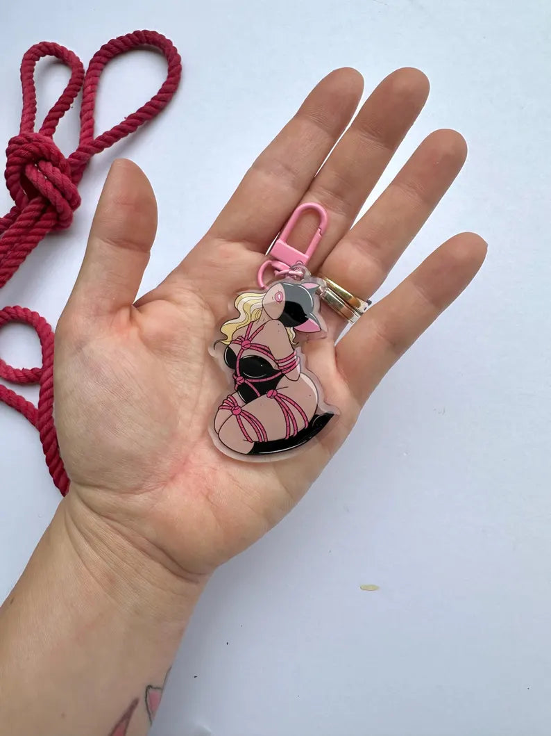 Rope Kitten Keychain