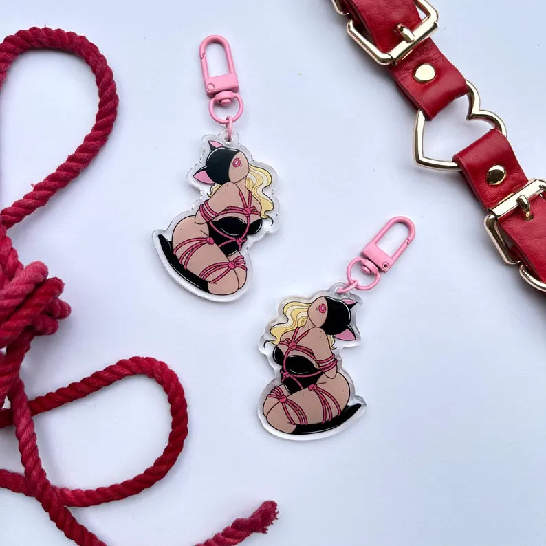 Rope Kitten Keychain