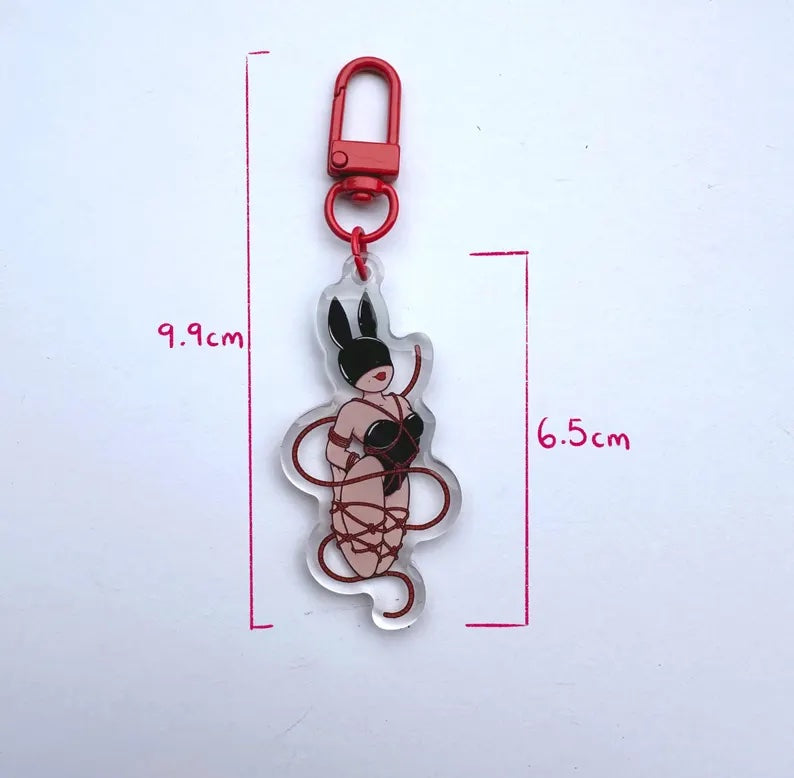 Rope Bunny Keychain