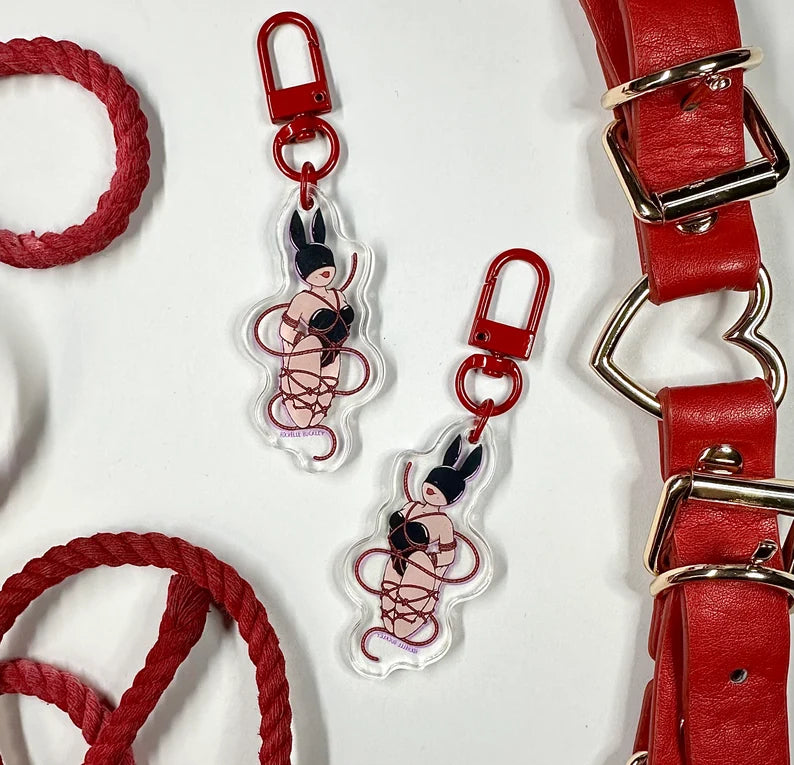 Rope Bunny Keychain
